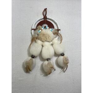 Native‎ American Wool/Leather Dream Catcher Souvenir? Indian Mandella
